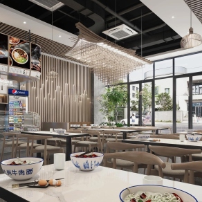 现代兰州牛肉面馆3D模型下载